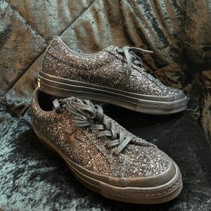 Black Glitter Converse